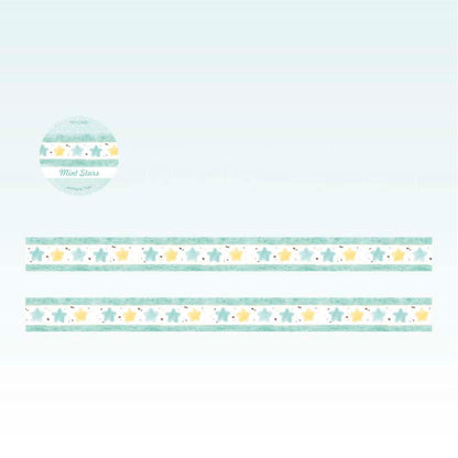 Washi Tape DingDing Cake Shop Mint Star