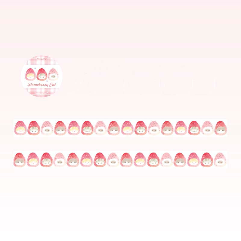 Washi Tape DingDing Cake Shop Strawberry Cat