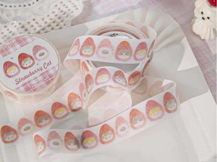 Washi Tape DingDing Cake Shop Strawberry Cat
