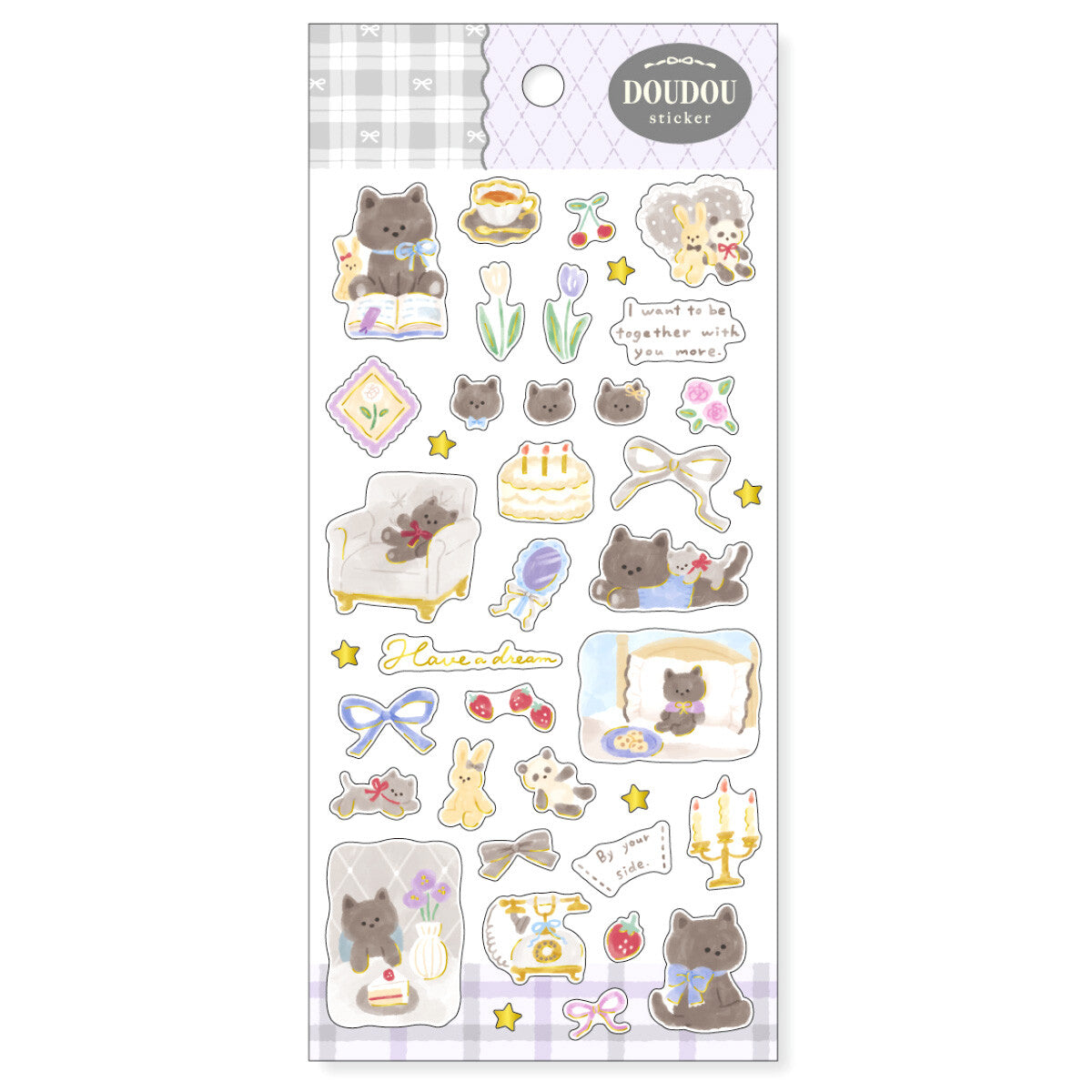 Stickers Doudou Black Cat