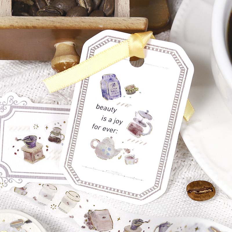 Washi Tape Foil Enjoy Cafe
