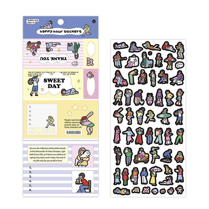 Stickers Fantasy Diary Happy Hour