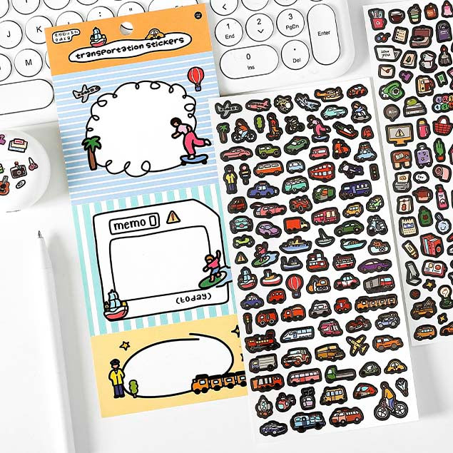 Stickers Fantasy Diary Transportation