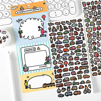 Stickers Fantasy Diary Transportation