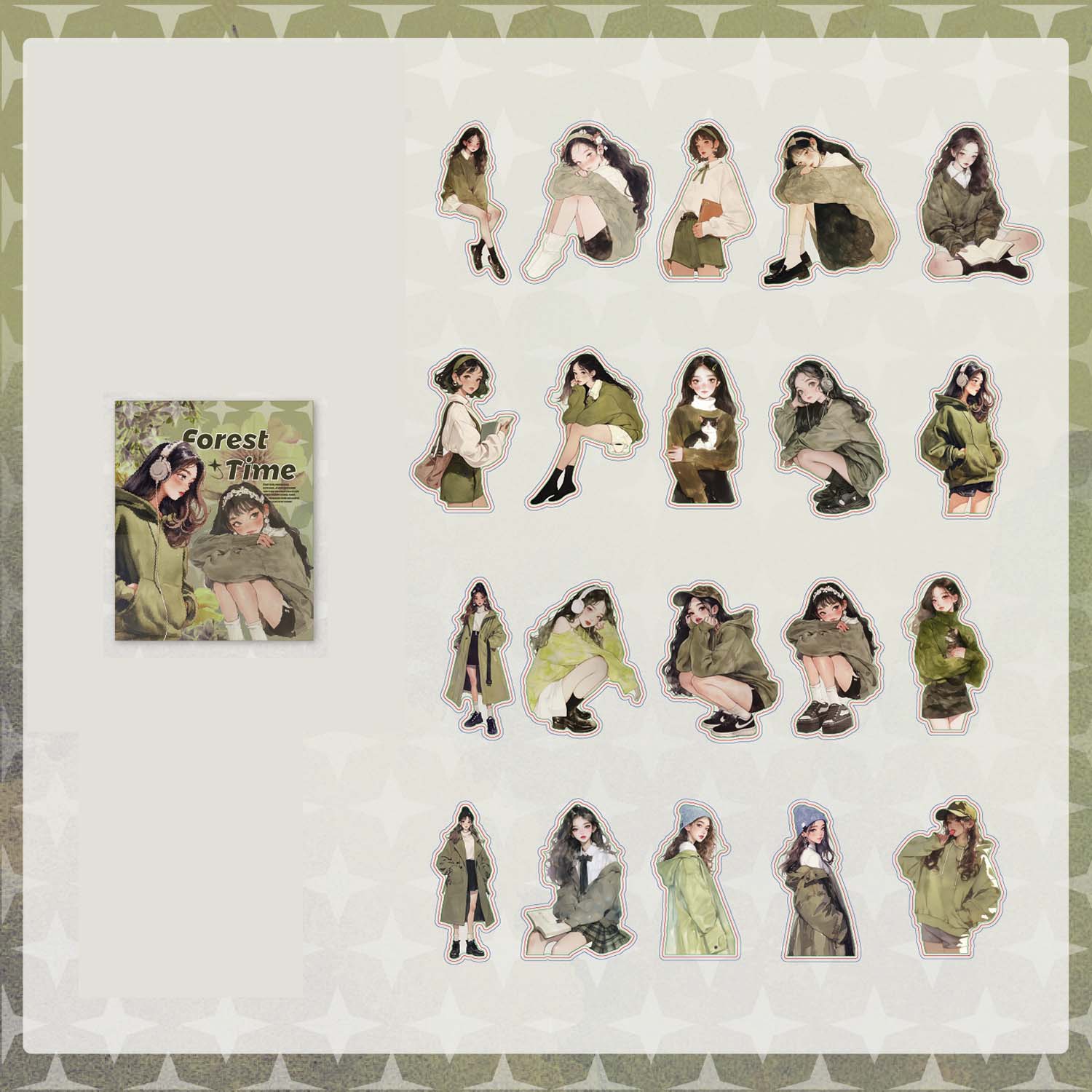 Stickers Fashion Fantasy Forest Time