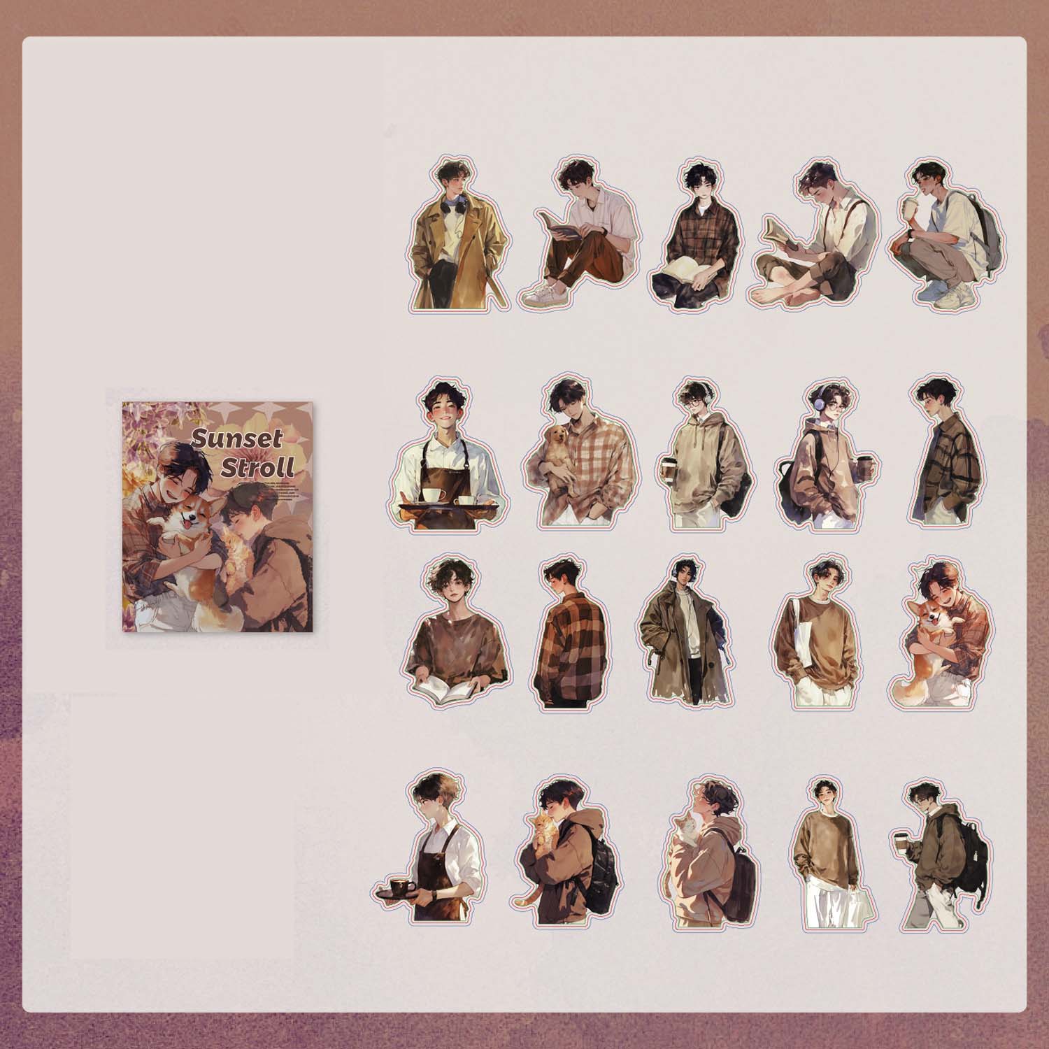 Stickers Fashion Fantasy Sunset Stroll