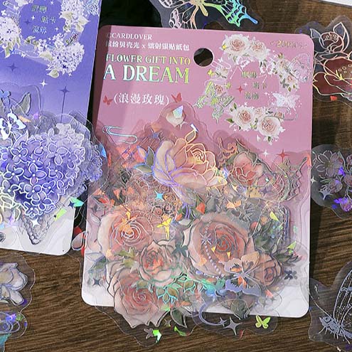 Stickers Flower Gift Into A Dream Romantic Rose