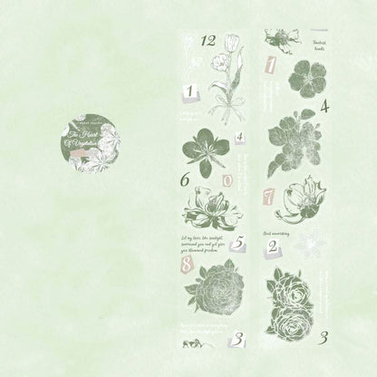 Stickers en Rollo Flower Print The Heart Of Vegetation