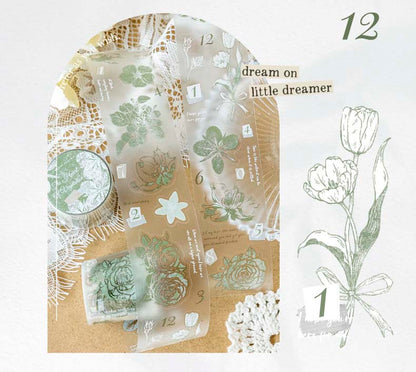 Stickers en Rollo Flower Print The Heart Of Vegetation