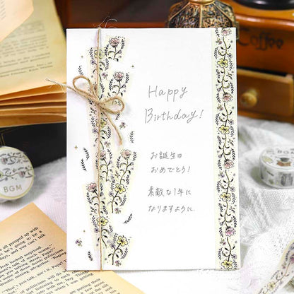 Washi Tape Foil Flower Sketch