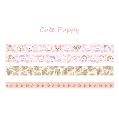Set de Washi Tapes Flower Sweetheart Cute Puppy