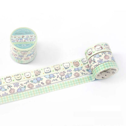 Set de Washi Tapes Flower Sweetheart Happy Bear