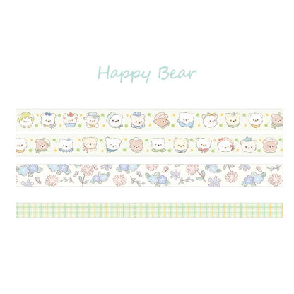 Set de Washi Tapes Flower Sweetheart Happy Bear