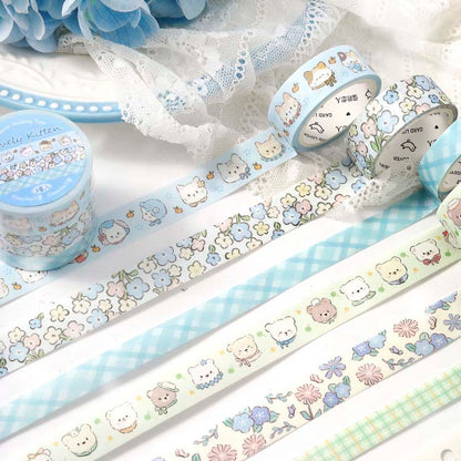 Set de Washi Tapes Flower Sweetheart Lovely Kitten