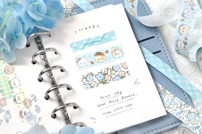 Set de Washi Tapes Flower Sweetheart Lovely Kitten