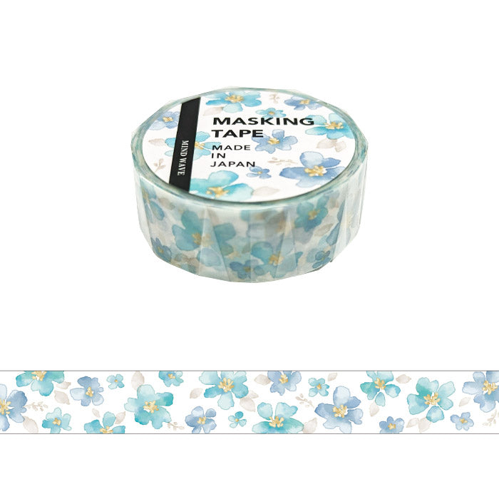 Washi Tape Flower Watercolor Blue