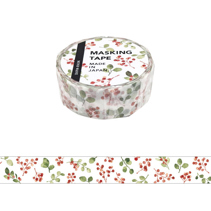 Washi Tape Flower Watercolor Red
