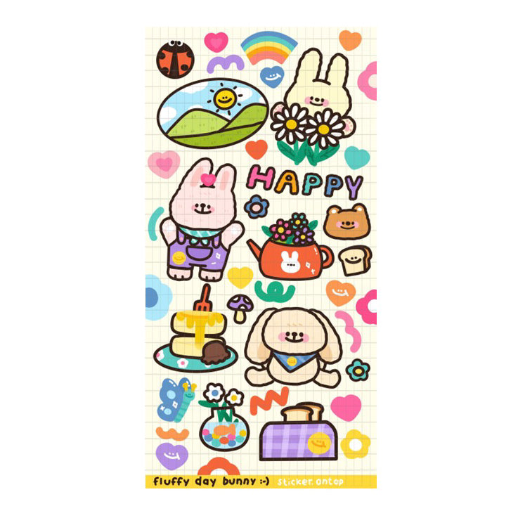 Stickers Fluffy Bear Bunny