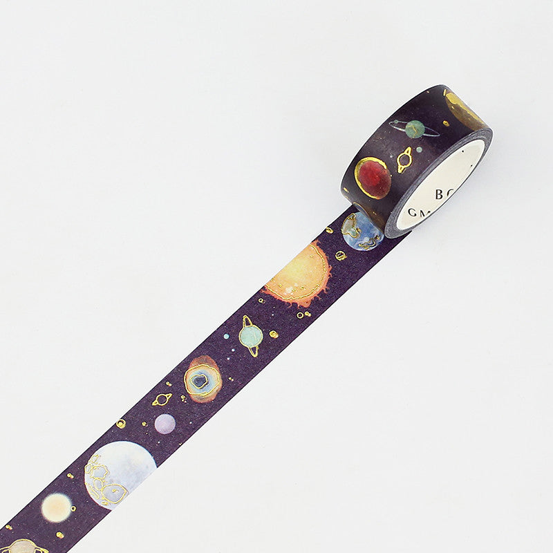 Washi Tape Foil Gold Planet