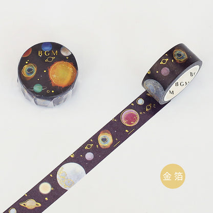 Washi Tape Foil Gold Planet