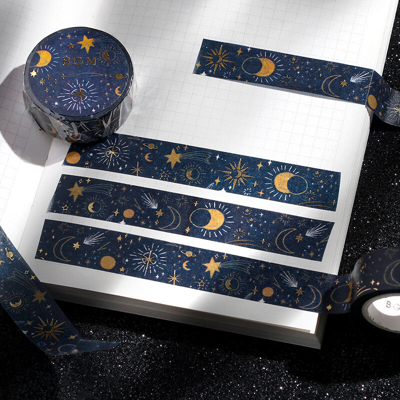 Washi Tape Foil On a Starry Night