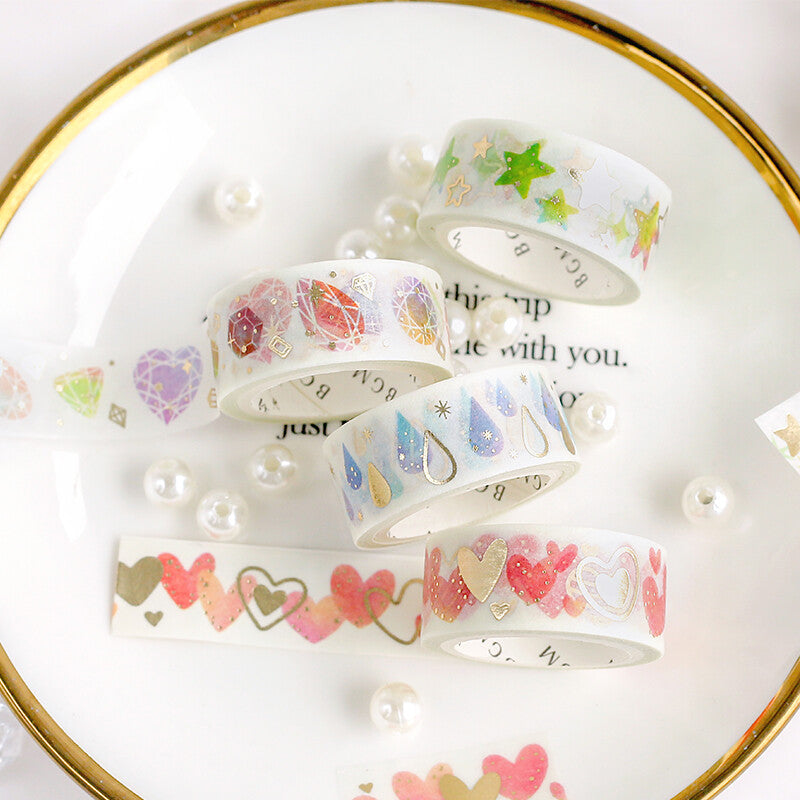 Washi Tape Foil Colorful Jewerly