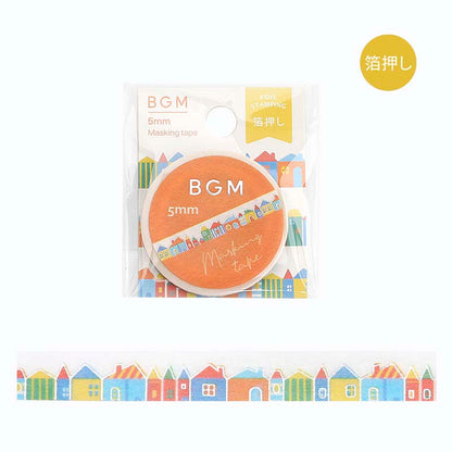 Washi Tape Slim Foil Adorable Houses