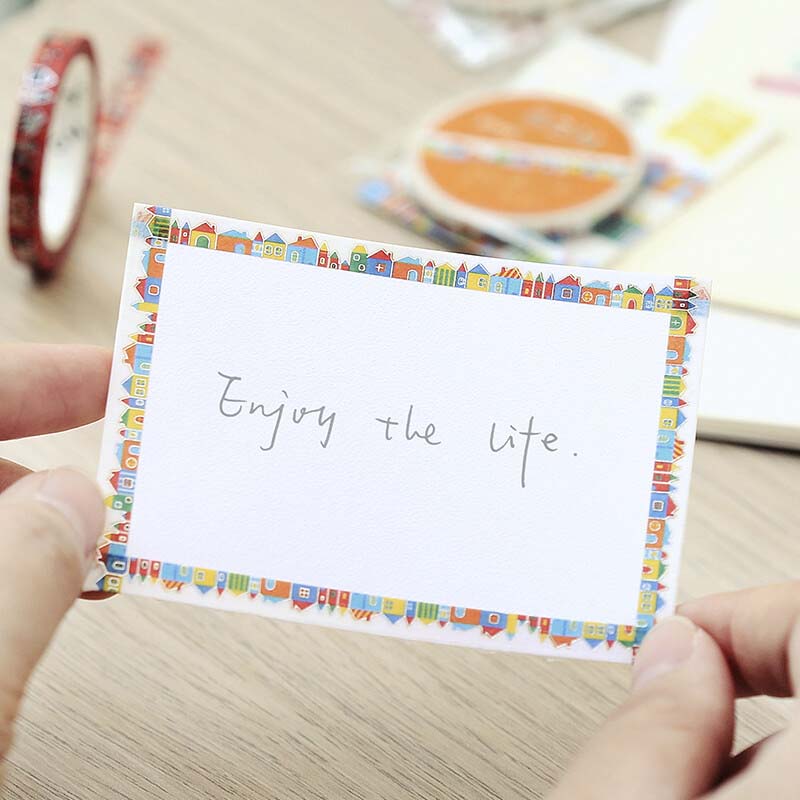 Washi Tape Slim Foil Adorable Houses