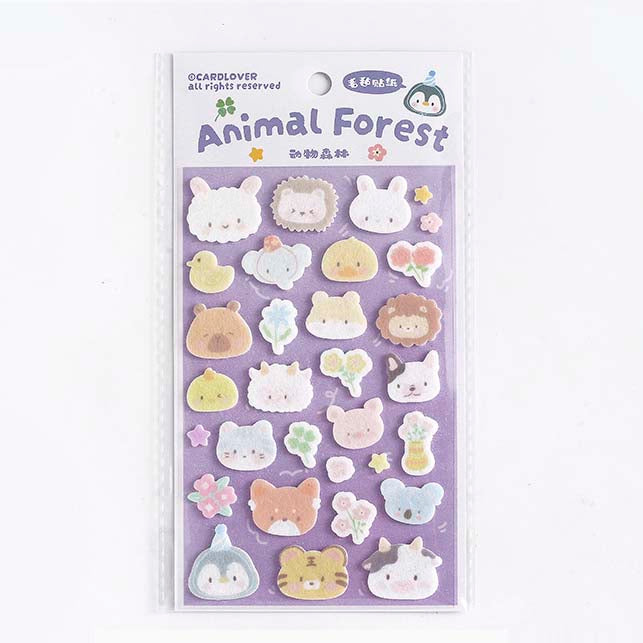 Stickers Fieltro Forest Cute Story Animal Forest