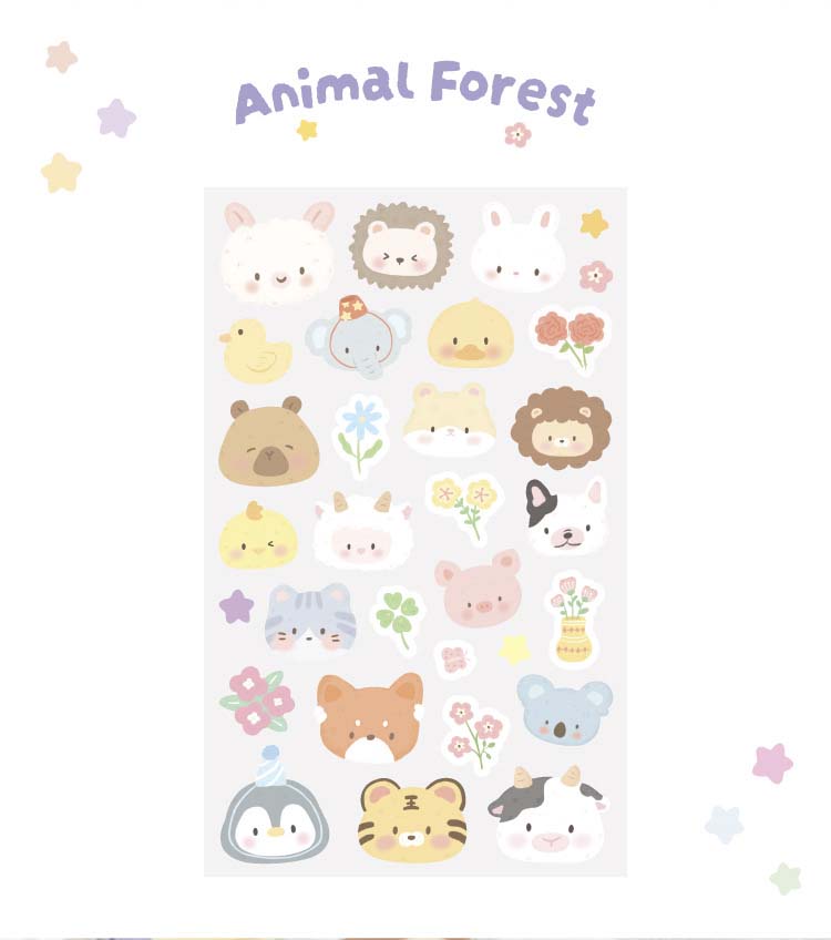 Stickers Fieltro Forest Cute Story Animal Forest