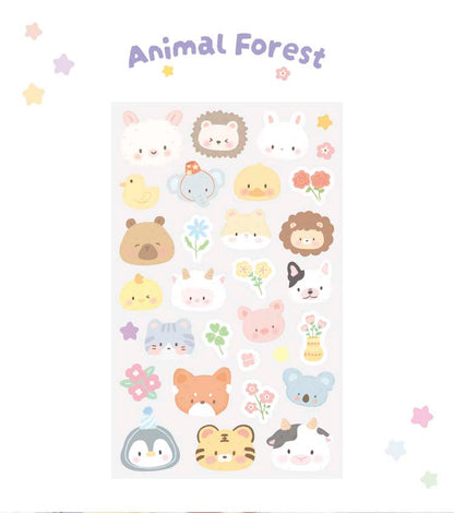 Stickers Fieltro Forest Cute Story Animal Forest
