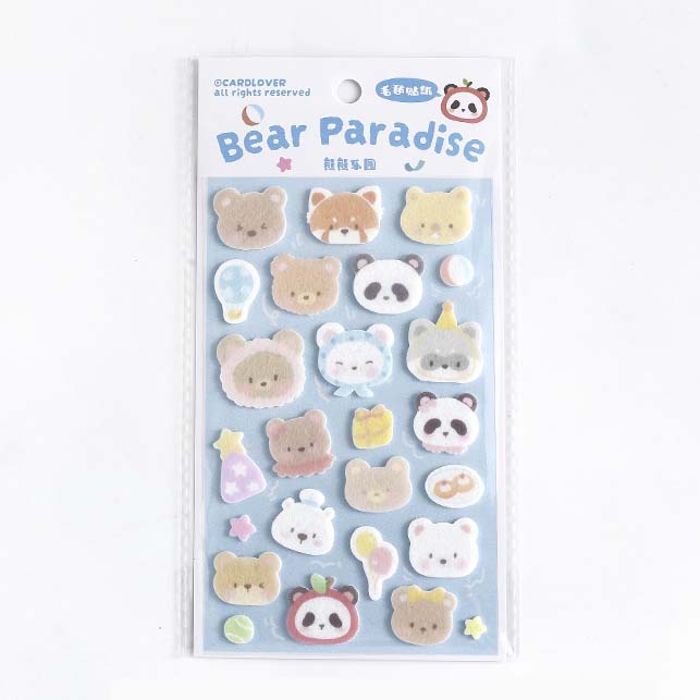 Stickers Fieltro Forest Cute Story Bear Paradise