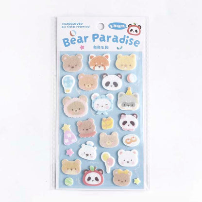 Stickers Fieltro Forest Cute Story Bear Paradise
