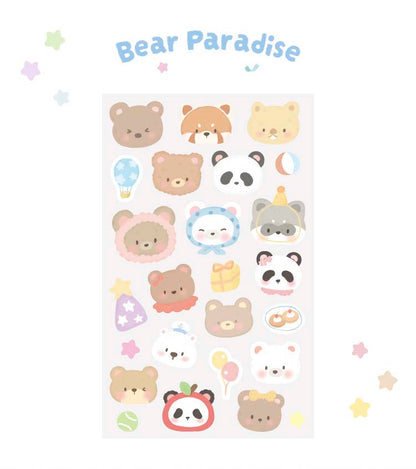 Stickers Fieltro Forest Cute Story Bear Paradise