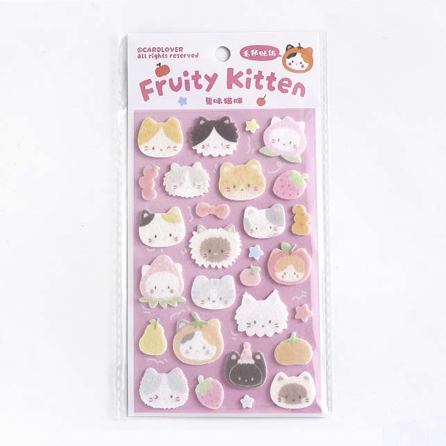 Stickers Fieltro Forest Cute Story Fruity Kitten