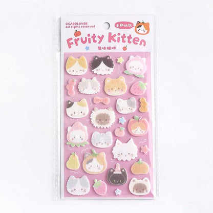 Stickers Fieltro Forest Cute Story Fruity Kitten