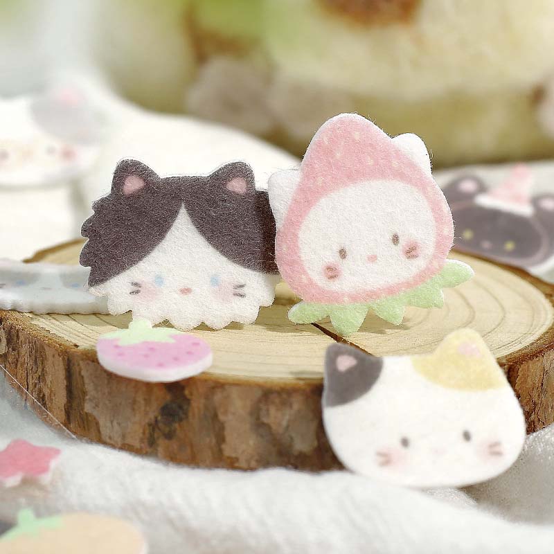 Stickers Fieltro Forest Cute Story Fruity Kitten