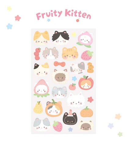 Stickers Fieltro Forest Cute Story Fruity Kitten