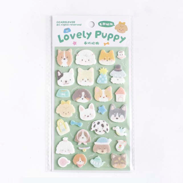 Stickers Fieltro Forest Cute Story Lovely Puppy