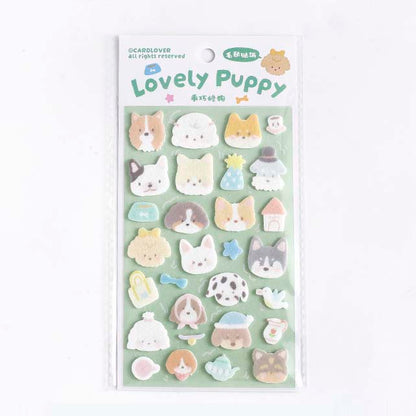 Stickers Fieltro Forest Cute Story Lovely Puppy