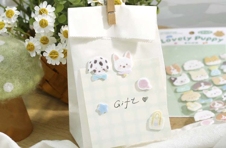 Stickers Fieltro Forest Cute Story Lovely Puppy