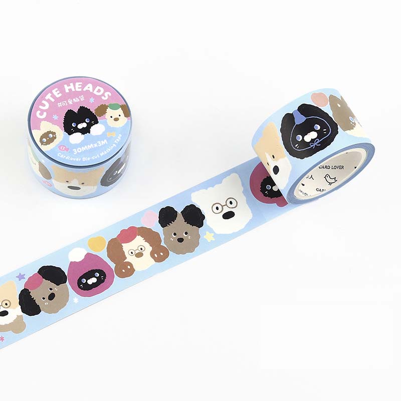 Stickers en Rollo Fried Little Boy Cute Heads