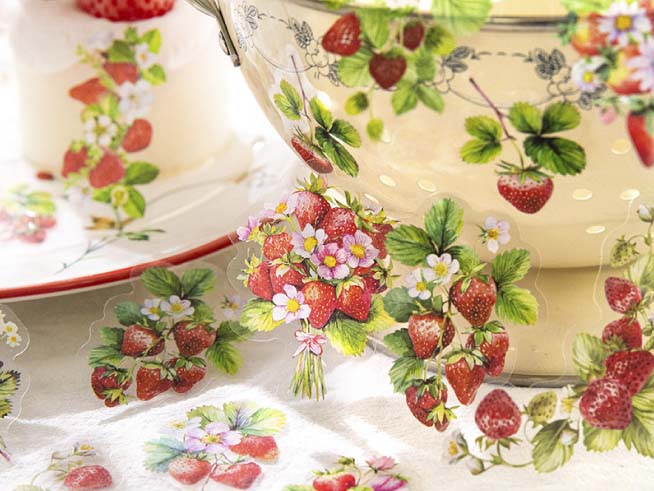 Stickers Fruit Nature Book Strawberry Sweetheart