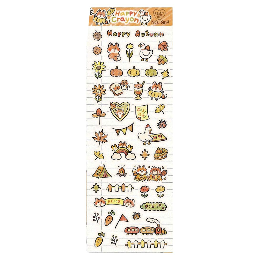 Stickers G7 Happy Crayon Happy Autumn