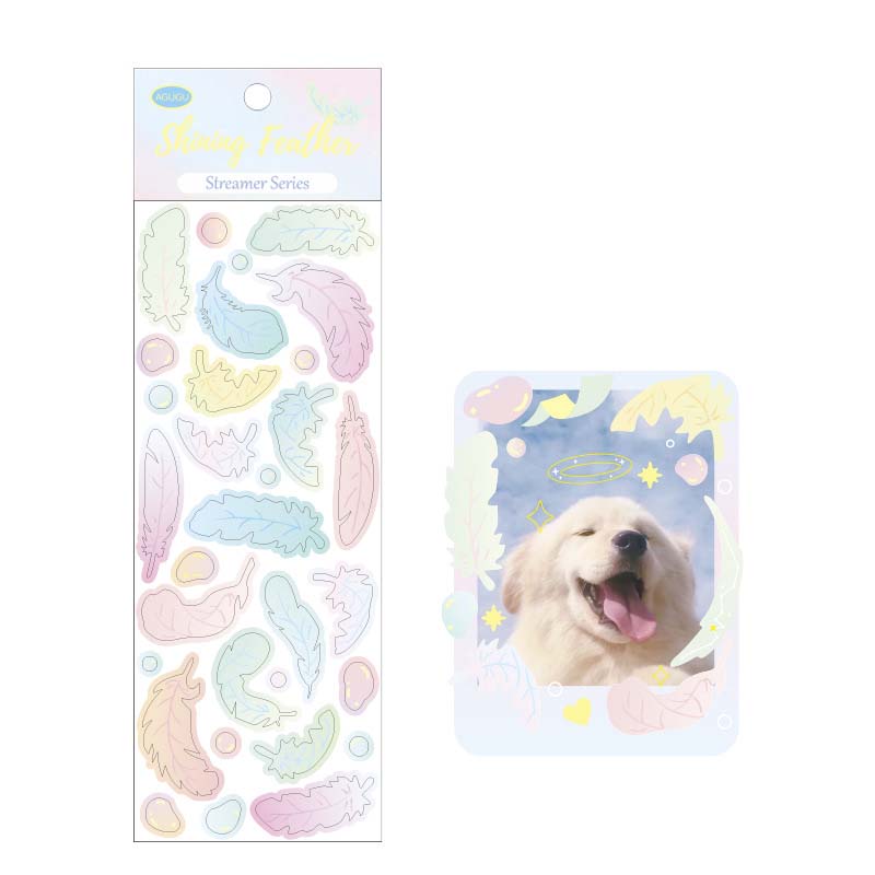 Stickers Streamer Series Shining Feather