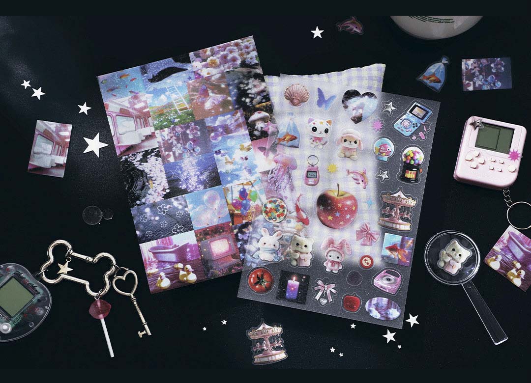 Stickers Gold Dream Shadow Apple Bubble
