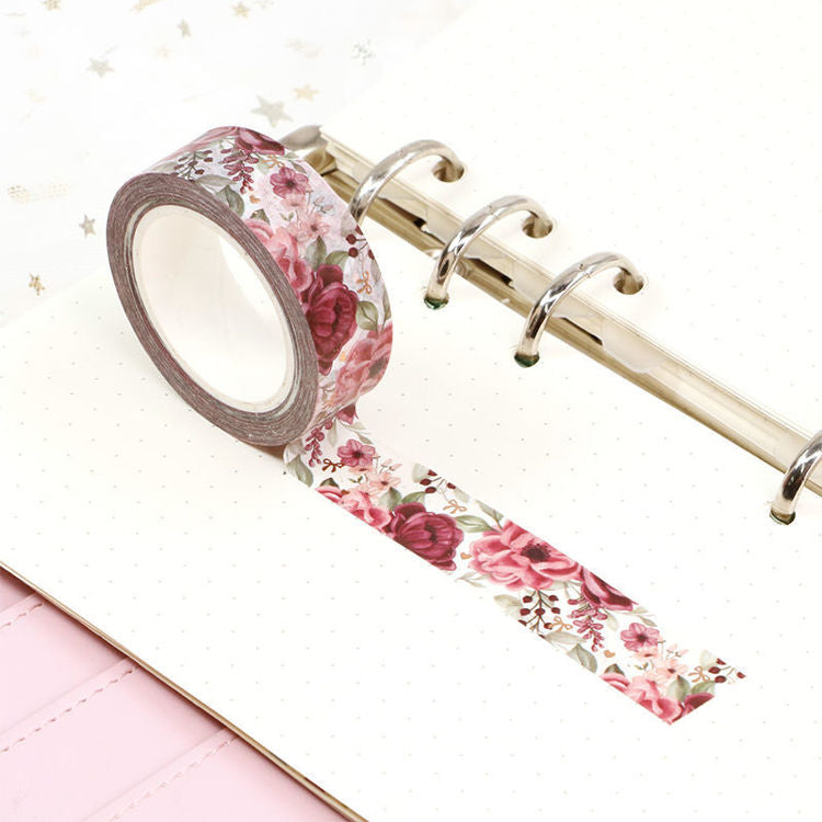 Washi Tape Gold Foil Flower And Bow