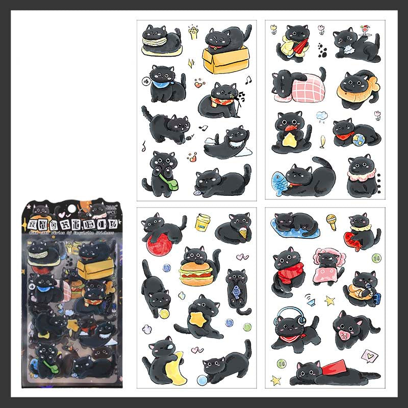 Set de Stickers Soft And Cute Cat Little Night Elf (4pc)