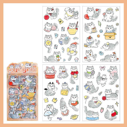 Set de Stickers Soft And Cute Cat Red Baby (4pc)