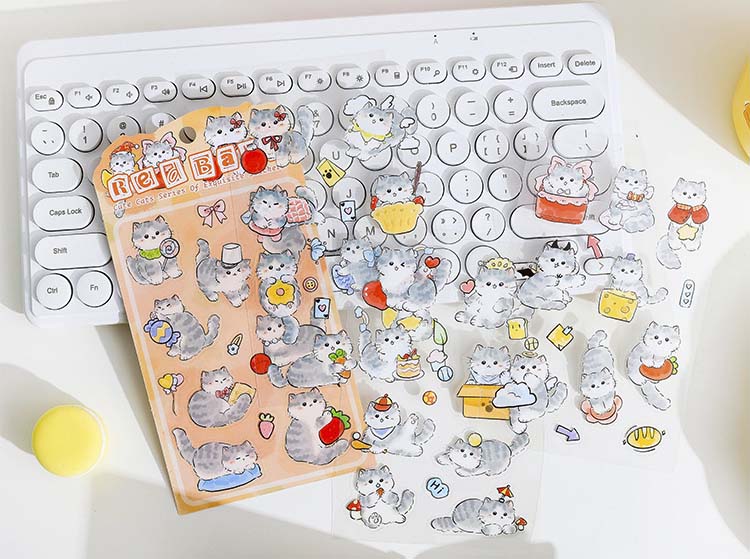 Set de Stickers Soft And Cute Cat Red Baby (4pc)